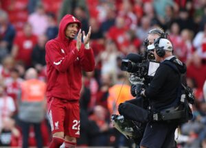 El jugador francés Hugo Ekitike, delf Liverpool, durante el aprtido de la Premier League que han jugado Liverpool FC y Arsenal FC, en Liverpool, Reino Unido. EFE/EPA/ADAM VAUGHAN