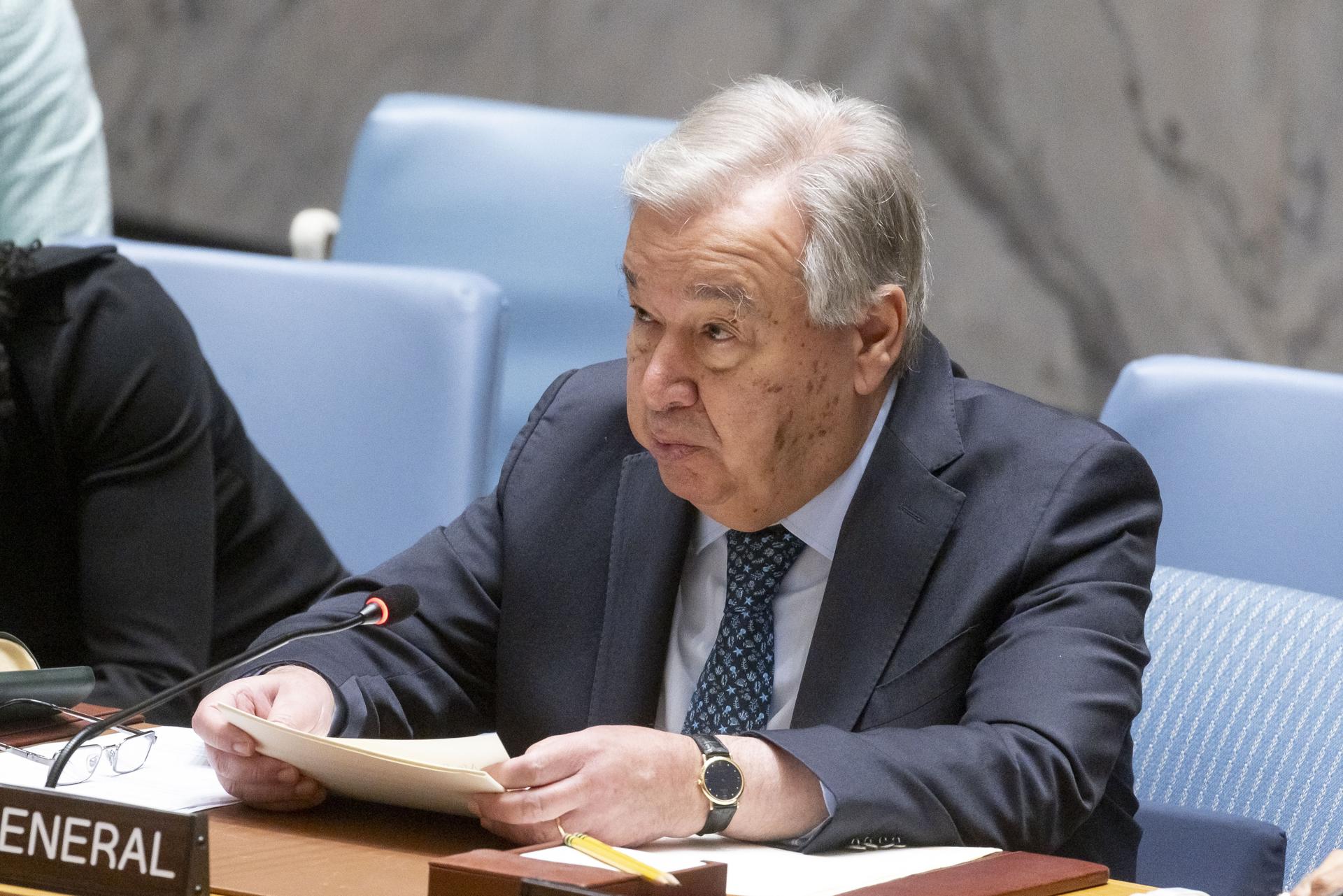 Fotografía de archivo del secretario general de la ONU, António Guterres. EFE/EPA/JUSTIN LANE