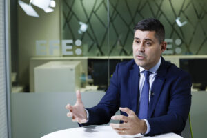 David Aganzo, presidente de la Asociación de Futbolistas Españoles (AFE). EFE/Javier Lizón
