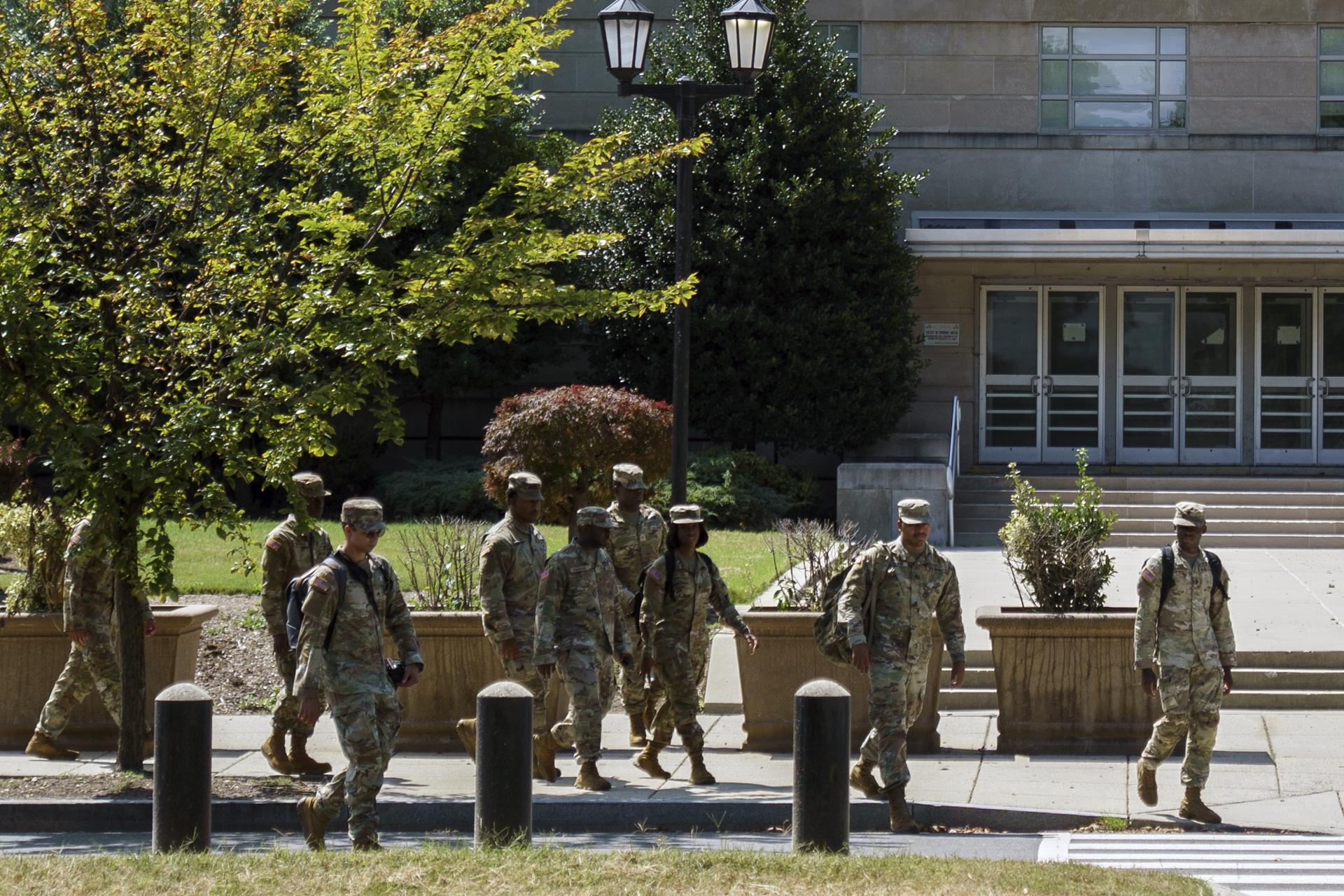 Miembros de la Guardia Nacional en Washington. EFE/EPA/WILL OLIVER
