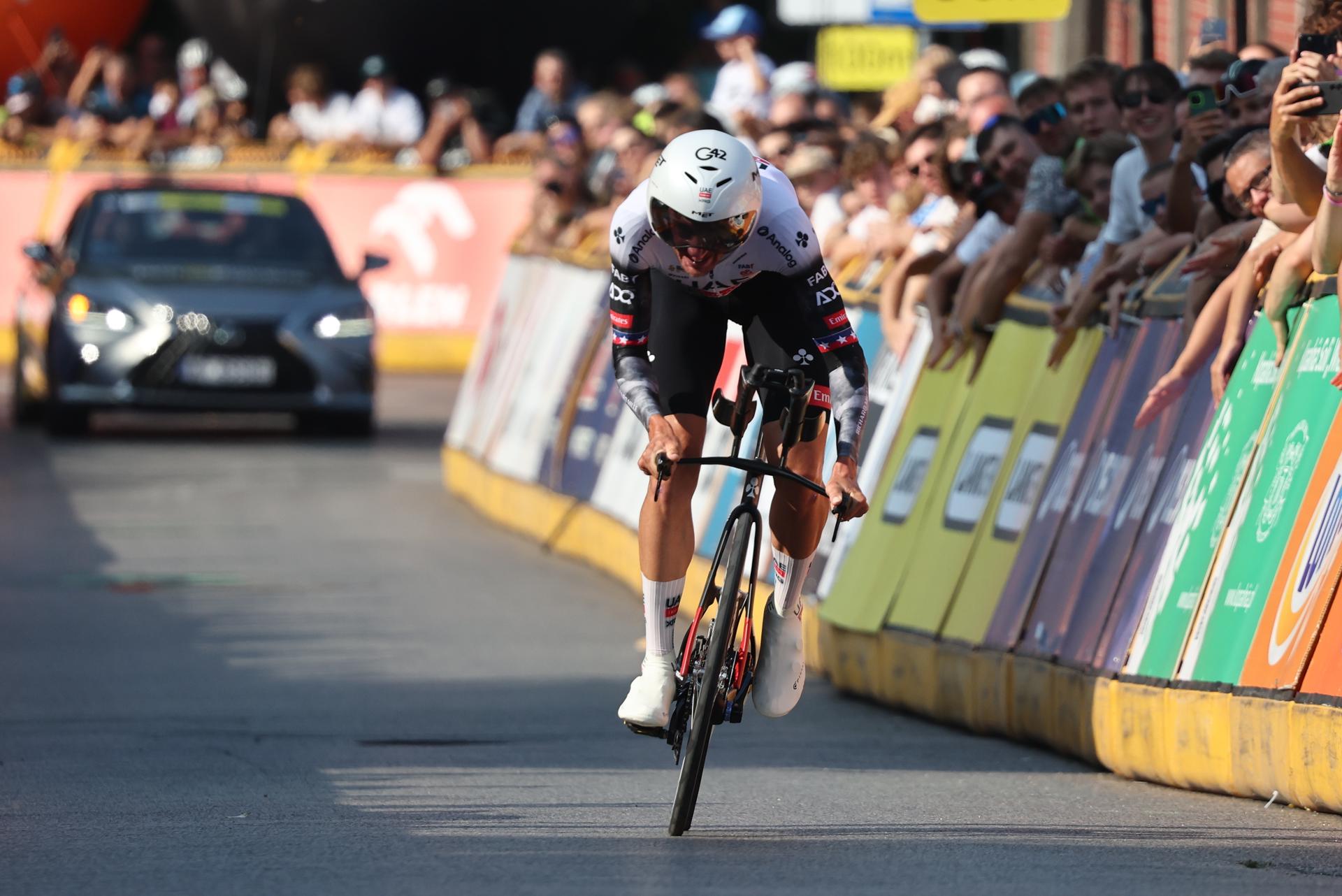 El ciclista estadounidense Brandon McNulty (UAE) , ganador de la 82º edición del Tour de Polonia. EFE/EPA/Art Service POLAND OUT