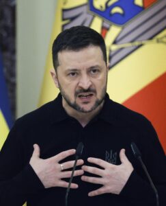 Imagen de archivo del presidente ucraniano, Volodímir Zelenski.
EFE/EPA/SERGEY DOLZHENKO