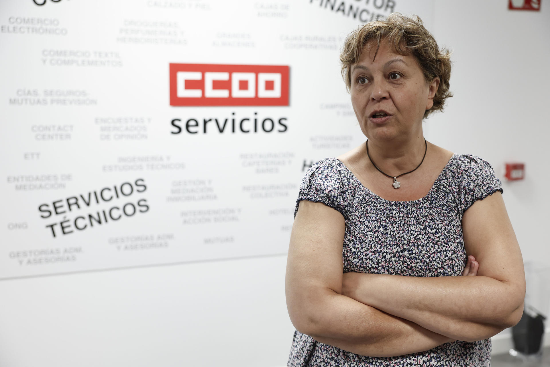 La secretaria de acción sindical de CC.OO en declaraciones a EFE sobre las últimas cifras publicadas sobre los salarios en las principales ramas del turismo que subieron entre un 10,2 % en alojamientos y un 19,1 % en el área de hostelería entre diciembre de 2019 y ese mes de 2024, con lo que perdieron poder adquisitivo, ya que la inflación en ese tiempo creció un algo más del 21 %. EFE/ Pablo R.Seco
