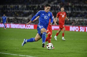 Giacomo Raspadori, en una foto de archivo con la selección italiana. EFE/EPA/RICCARDO ANTIMIANI