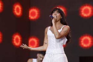Imagen de archivo (31/07/2025) de la cantante Aitana durante un concierto ofrecido en el estadio Metropolitano, en Madrid. EFE/ Juanjo Martin