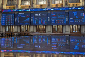 Imagen de este lunes de la Bolsa de Madrid. EFE/Vega Alonso del Val