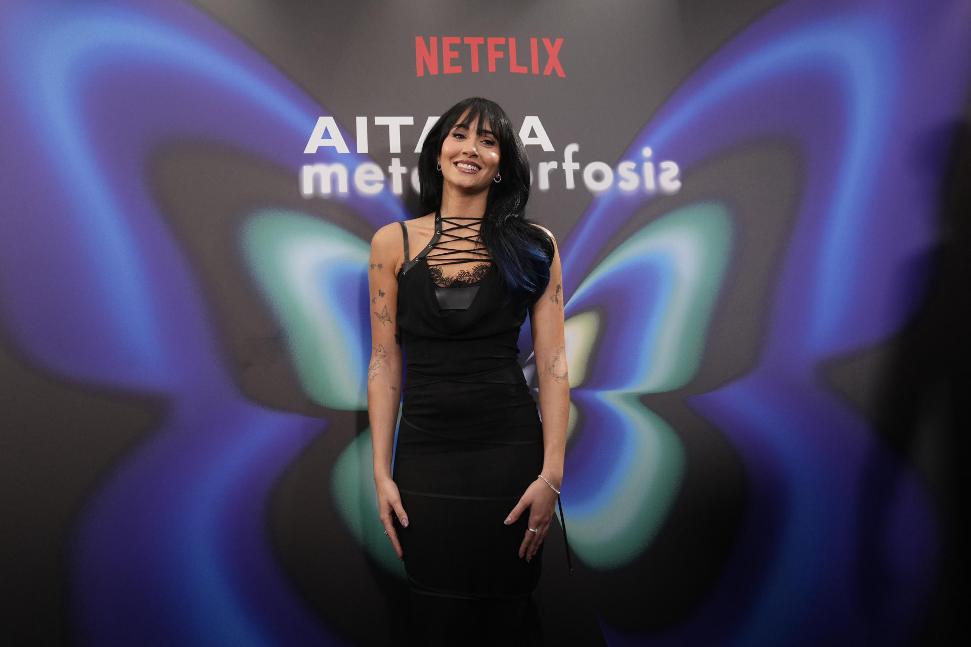 Imagen de archivo de la cantante Aitana a su llegada a la presentación de la serie documental 'Aitana: Metamorfosis. EFE/Borja Sánchez-Trillo