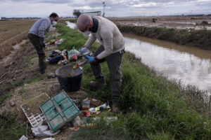Imagen de archivo de recogida de basura en la Albufera de Valencia. EFE/Kai Försterling