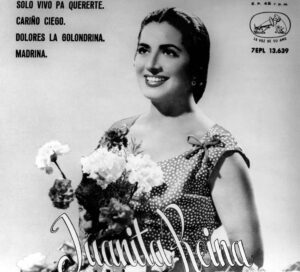 Madrid, años 50.- Cáratula de un disco de la tonadillera Juanita Reina. EFE//ct