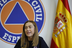 MADRID, 24/08/2025.- La directora general de Protección Civil, Virginia Barcones, comparece tras la reunión CECOD, este domingo. EFE/Mariscal