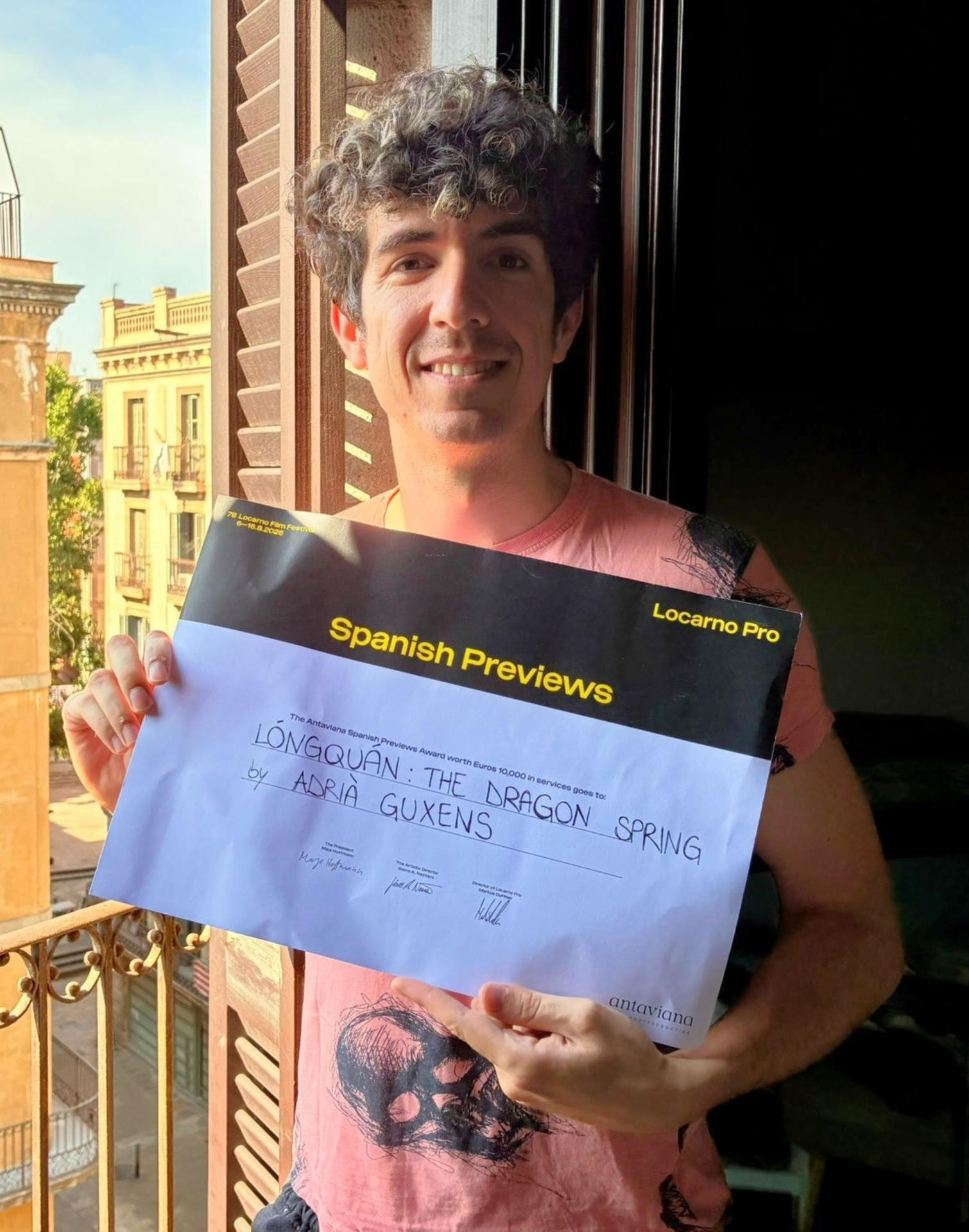 La película ‘Lóngquán: el manantial del dragón’, ópera prima del director catalán Adrià Guxens (Tarragona, 1992), que todavía está rodando en China, ha ganado el premio ‘Work in Progress’ en el festival suizo de cine Locarno Pro, celebrado del 7 al 12 de agosto, un filme sobre el que el cineasta ha hablado con EFE. EFE/Javier Díaz