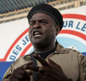 Fotografía de archivo del líder de la principal banda armada de Haití, Jimmy Cherizier, alias Barbecue. EFE/ Orlando Barría