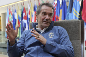 El presidente de Panam Sports, Neven Ilic, habla en entrevista con EFE en Luque (Paraguay). EFE/Rodrigo Sepulveda