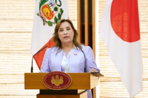 La presidenta de Perú Dina Boluarte. EFE/EPA/KAZUHIRO NOGI / POOL