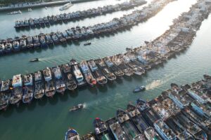 Imagen aérea del puerto en Xiamen (China) EFE/EPA/XINHUA / Zeng Demeng. CHINA OUT / UK AND IRELAND OUT / MANDATORY CREDIT EDITORIAL USE ONLY
