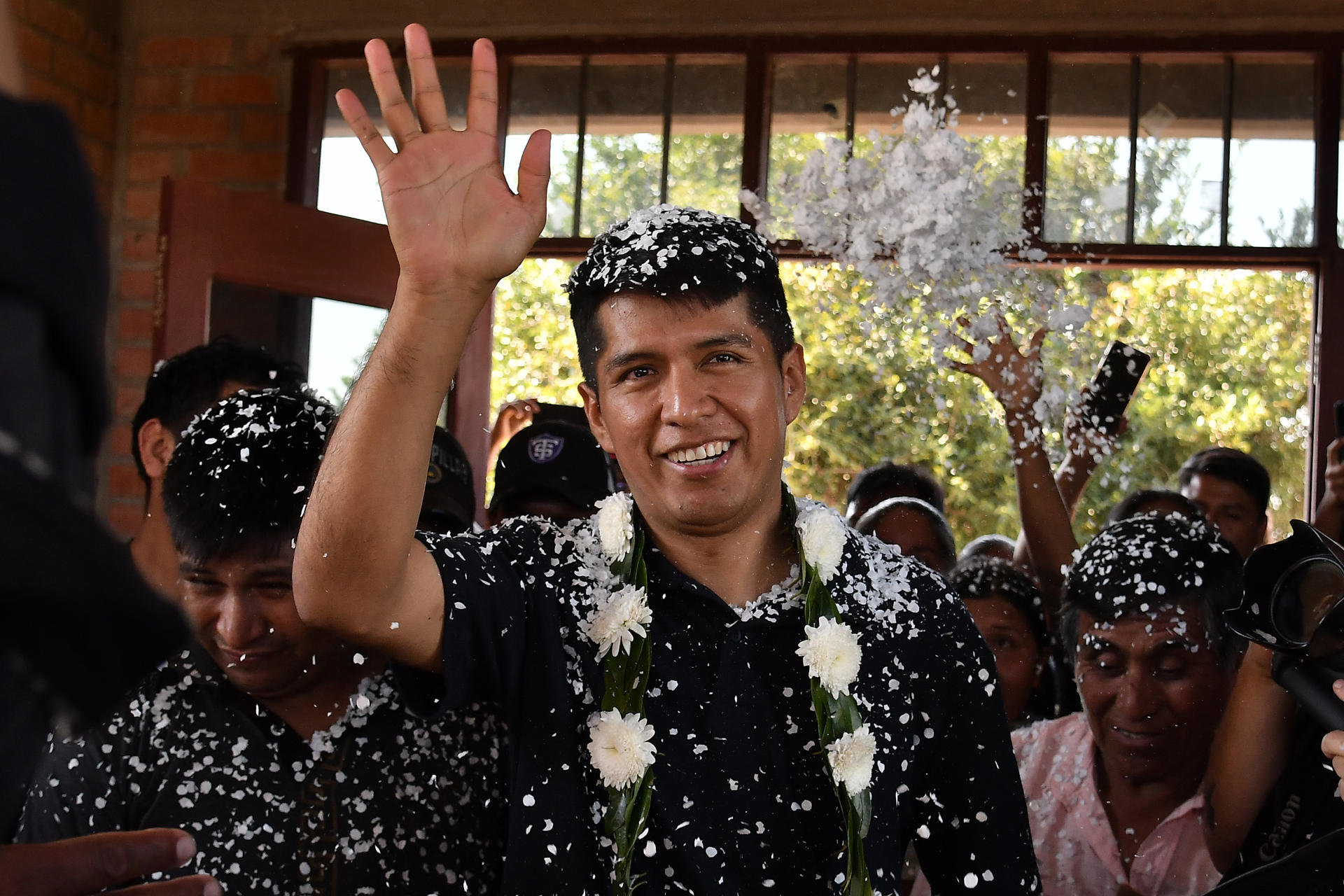 El presidente del Senado de Bolivia y excandidato oficialista, Andrónico Rodríguez, fue captado el pasado 17 de agosto, tras votar en las elecciones generales, en Entre Ríos (Bolivia). EFE/Jorge Abrego