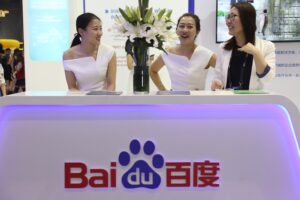 Fotografía de archivo de un estand de Baidu en Beijing, China, el 26 de abril de 2018. EPA/WU HONG
