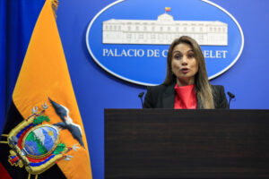 Foto de archivo de la portavoz del Gobierno de Ecuador, Carolina Jaramillo. EFE/JOSÉ JÁCOME