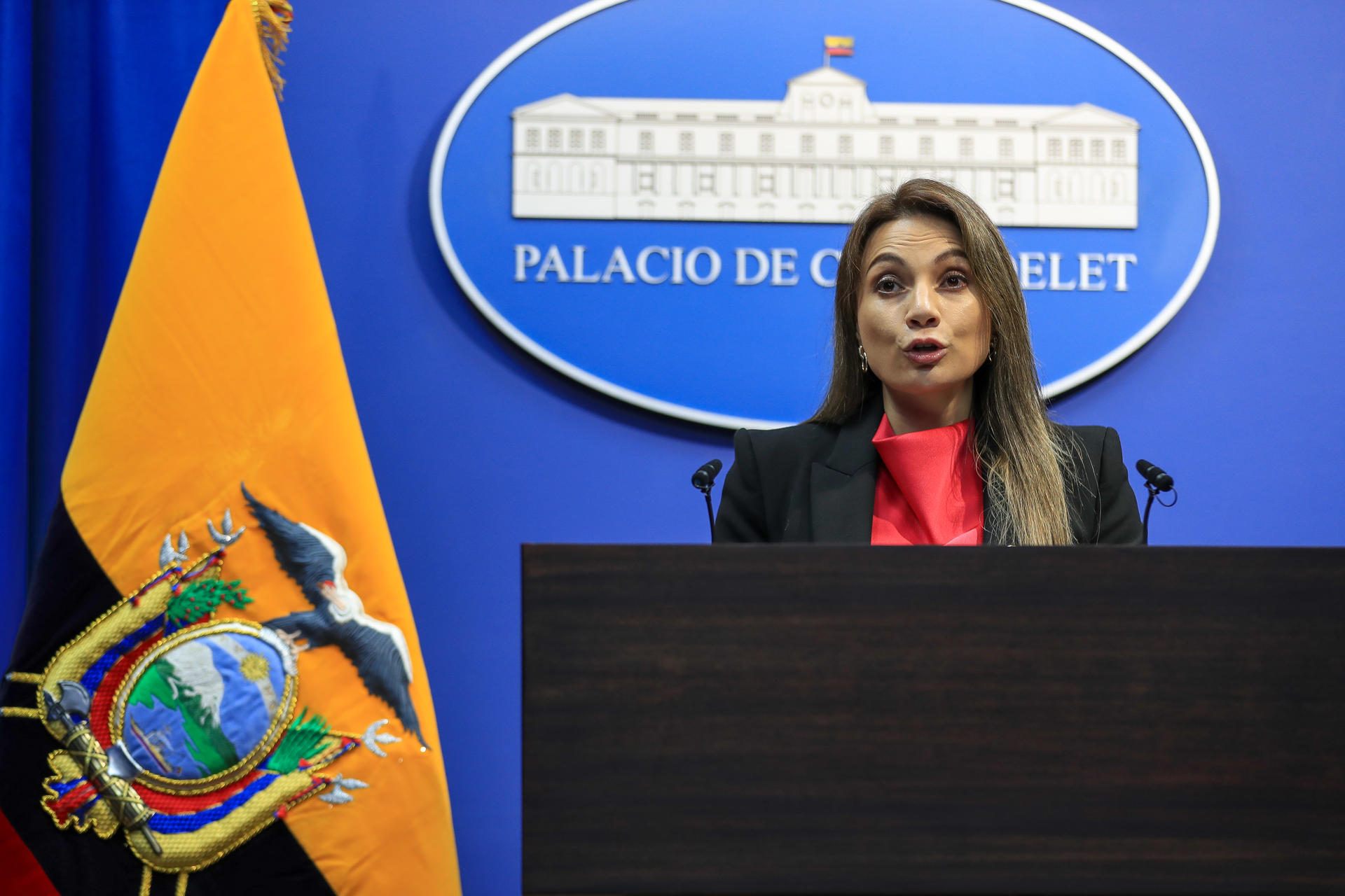 Foto de archivo de la portavoz del Gobierno de Ecuador, Carolina Jaramillo. EFE/JOSÉ JÁCOME