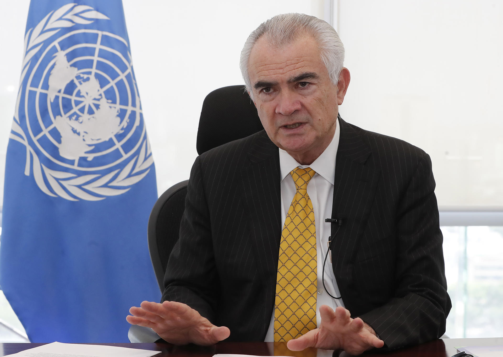 El secretario ejecutivo de la Comisión Económica para América Latina y el Caribe (Cepal), José Manuel Salazar-Xirinachs habla durante una entrevista con EFE este domingo, en Ciudad de México (México). EFE/ Mario Guzmán