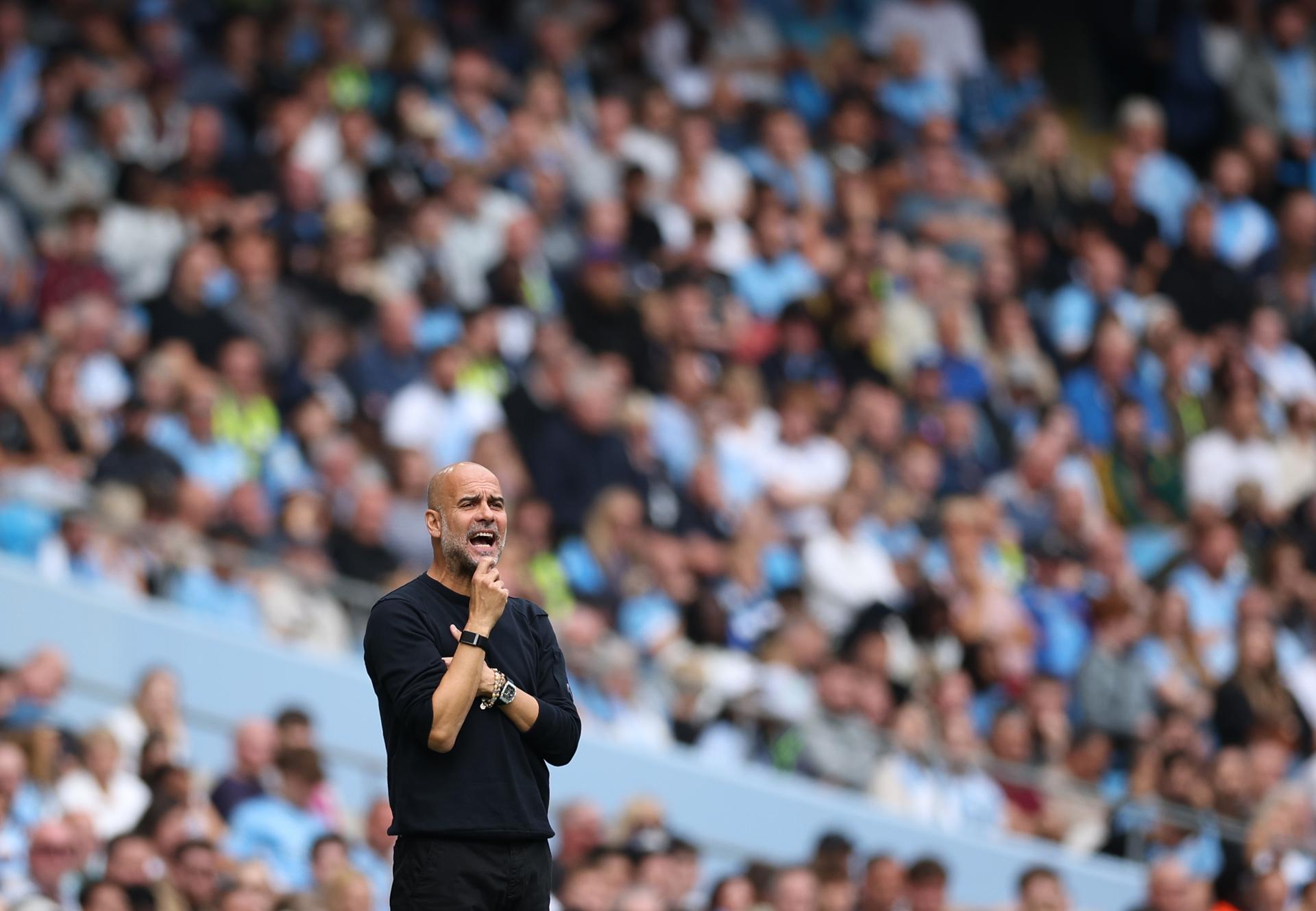 El técnico del Manchester City Pep Guardiola. EFE/EPA/ADAM VAUGHAN