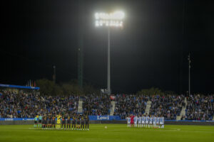 Fotografía de Borja Sanchez-trillo, en la que puede verse en una imagen de archivo del 09 de noviembre de 2024 el estadio de Butarque, en Leganés, en los prolegómenos de un partido. EFE