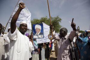 Foto archivo. Sudaneses protestan.EFE/Olivier Chassot SOLO USO EDITORIAL[SOLO USO EDITORIAL]