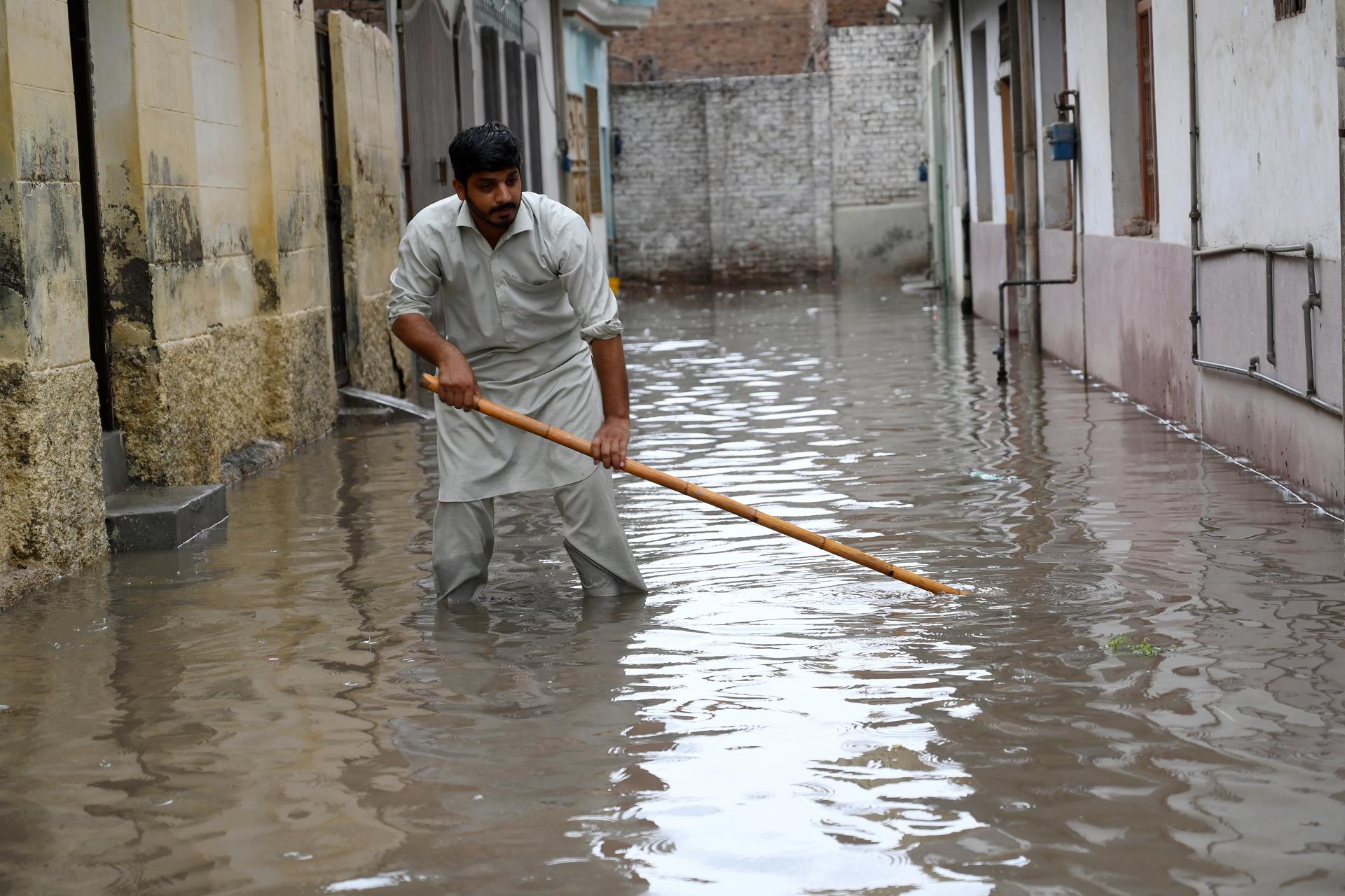 Imagen de las inundaciones por monzón en Pakistán.EFE/EPA/BILAWAL ARBAB