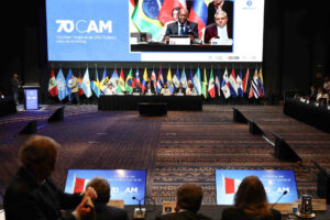 Asistentes a la Comisión Regional de ONU Turismo para las Américas (CAM) este 1 de agosto de 2025, en Lima (Perú). EFE/ Paolo Aguilar