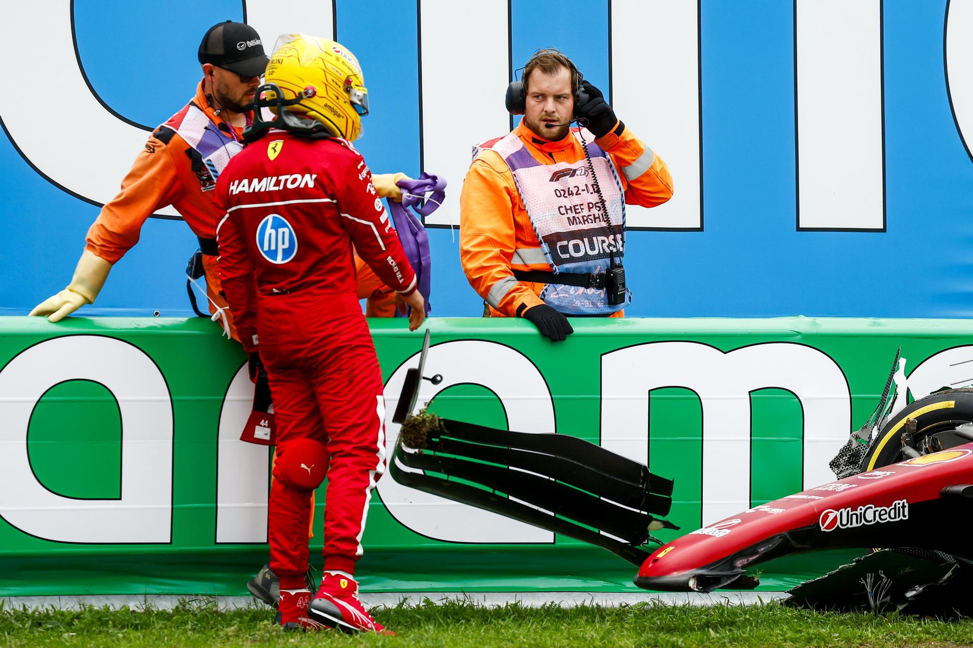 El séptuple campeón mundial de Fórmula Uno inglés Lewis Hamilton (Ferrari), en el Gran Premio de Países Bajos, en Zandvoort. EFE/EPA/SEM VAN DER WAL
