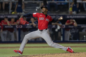 Aroldis Chapman, beisbolista cubano. EFE/Miguel Sierra