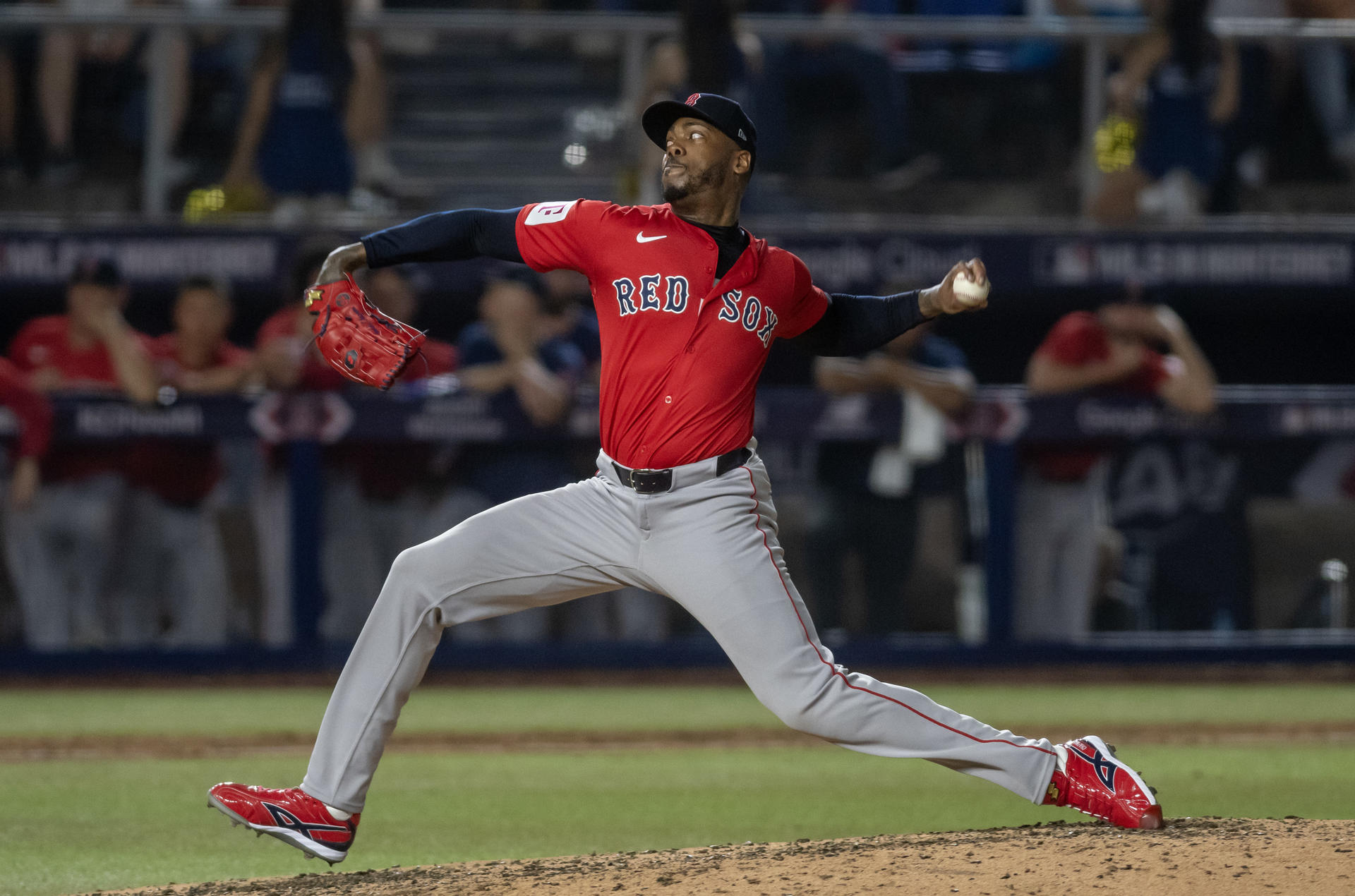 Aroldis Chapman, beisbolista cubano. EFE/Miguel Sierra