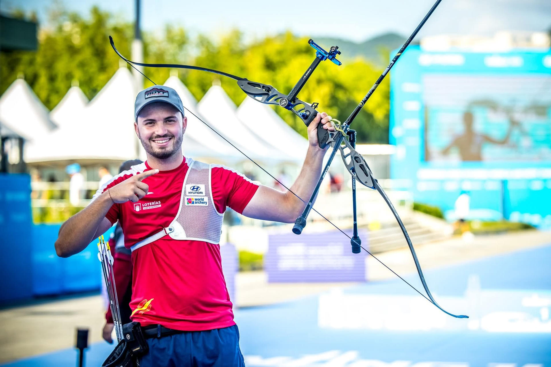 El tirador español Andrés Temiño volvió a hacer historia al proclamarse este jueves campeón del mundo de recurvo individual en los Mundiales de tiro con arco que se disputan en Gwangju (Corea del Sur). EFE/Federación española de tiro con arco / SOLO USO EDITORIAL/SOLO DISPONIBLE PARA ILUSTRAR LA NOTICIA QUE ACOMPAÑA (CRÉDITO OBLIGATORIO)
