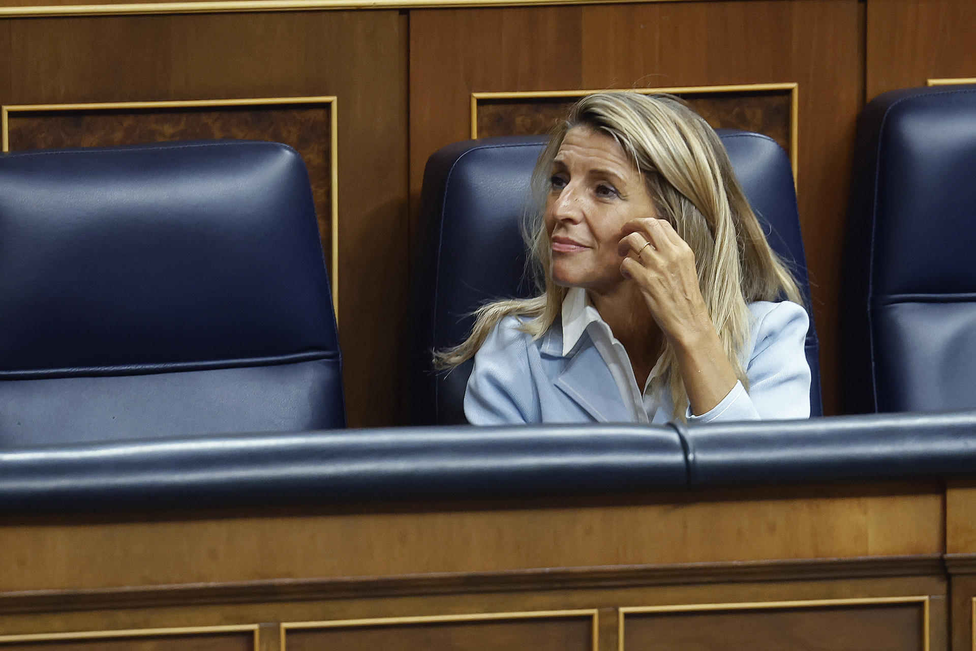 La vicepresidenta segunda, Yolanda Díaz, en una imagen de archivo. EFE/ J.P.Gandul