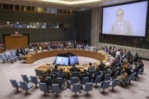 Fotografía de archivo de una sesión del Consejo de Seguridad de la ONU en Nueva York(EE.UU.). EFE/EPA/SARAH YENESEL