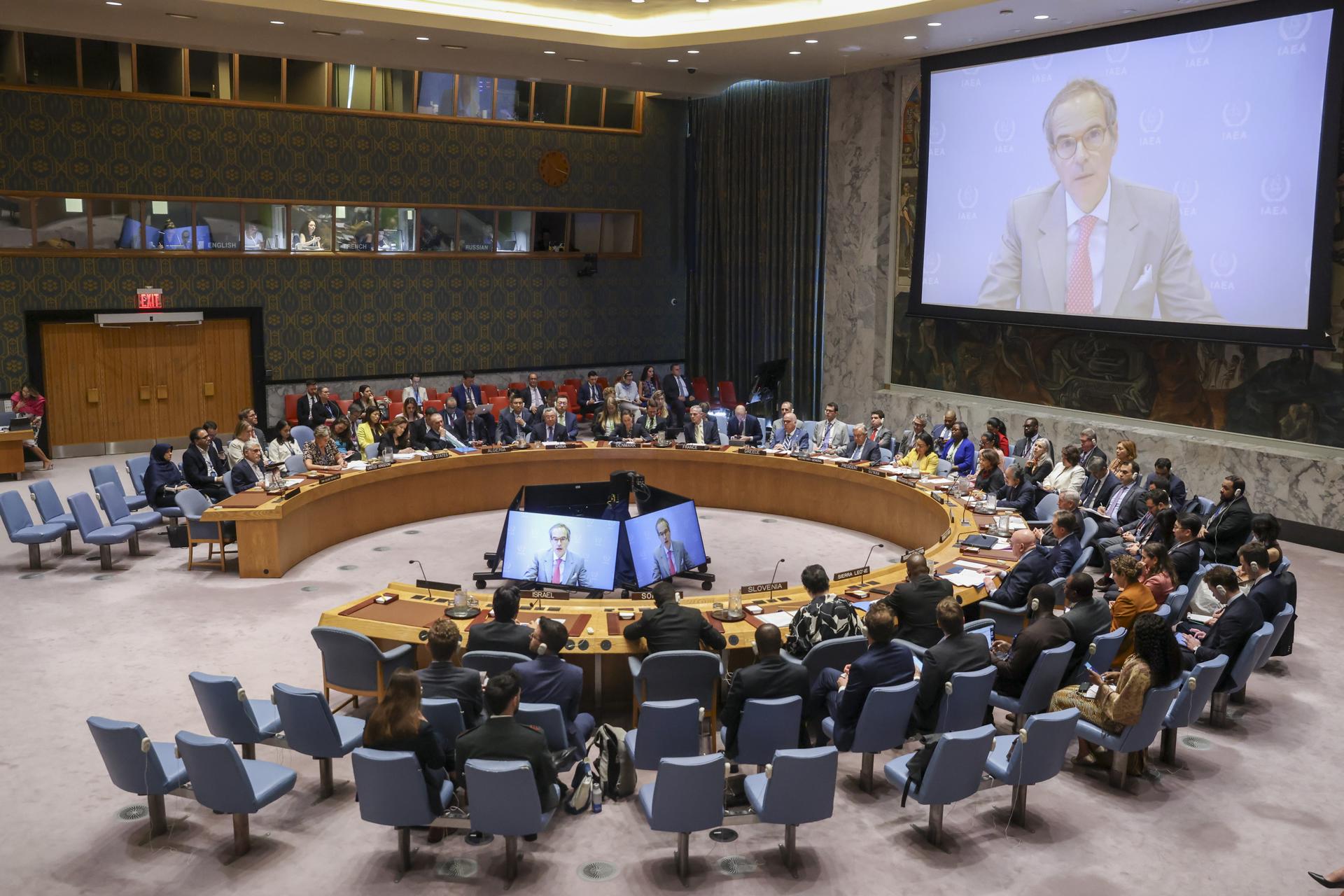 Fotografía de archivo de una sesión del Consejo de Seguridad de la ONU en Nueva York(EE.UU.). EFE/EPA/SARAH YENESEL
