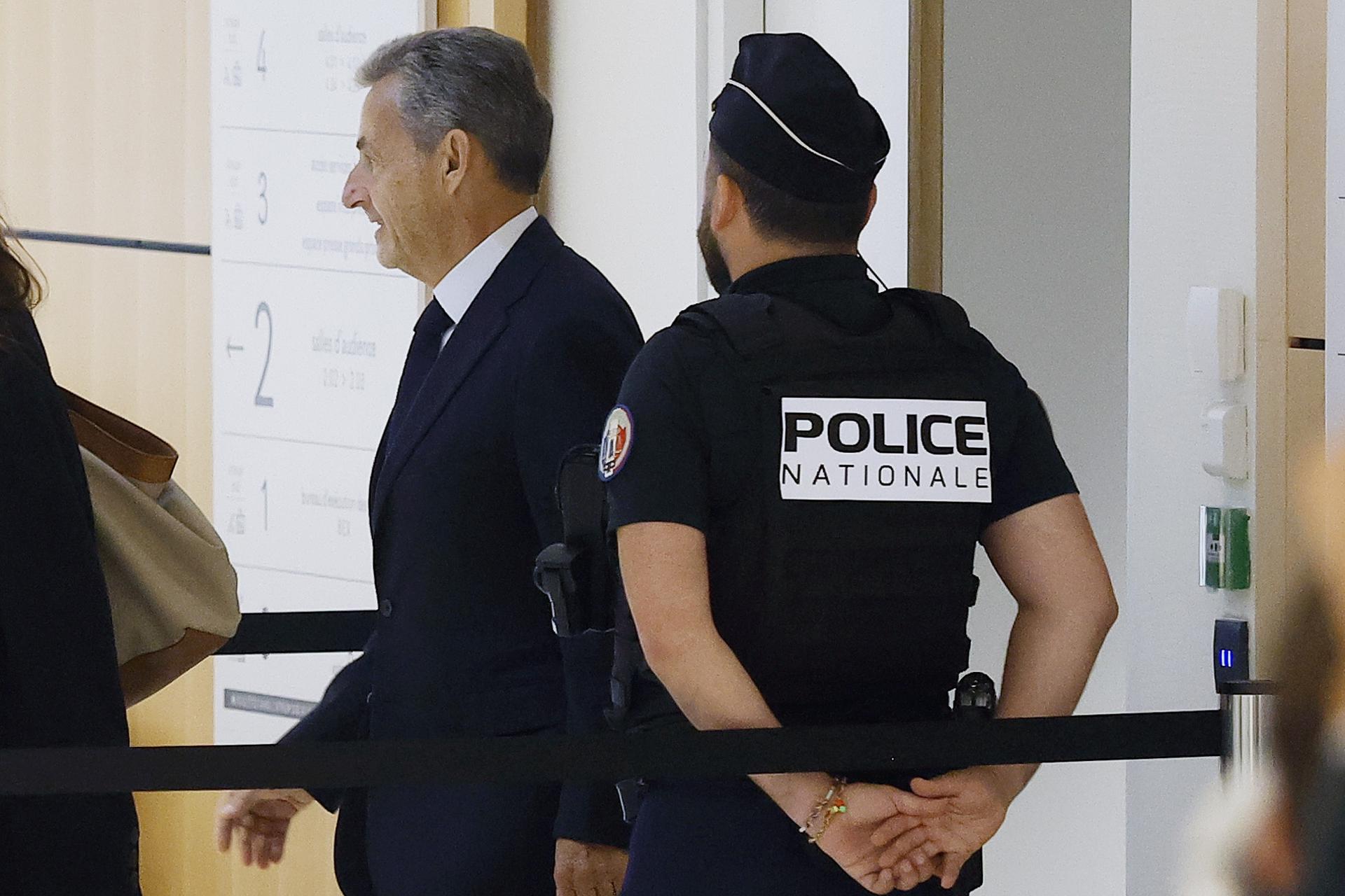 El expresidente francés Nicolas Sarkozy en el Tribunal Correccional de París. EFE/EPA/Teresa Suarez