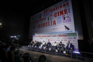 Vista general de rueda de prensa del Festival Internacional de Cine de Morelia este jueves, en Ciudad de México (México). EFE/ Isaac Esquivel