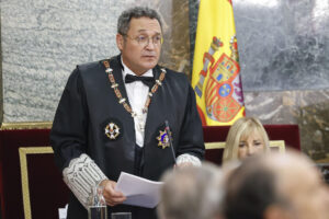 El fiscal general del Estado,  Álvaro García Ortiz durante el tradicional acto de apertura del año judicial. EFE/Chema Moya POOL