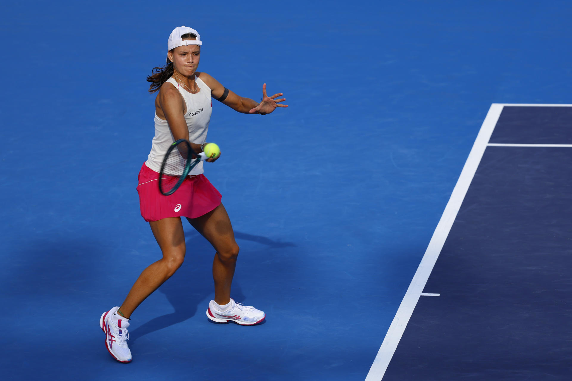 La colombiana Emiliana Arango jugará este domingo la final del Abierto de Guadalajara ante la estadounidense Iva Jovic. EFE/Francisco Guasco