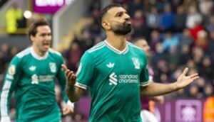 Salah celebra el 0-1 contra el Burnley. EFE/EPA/PETER POWELL