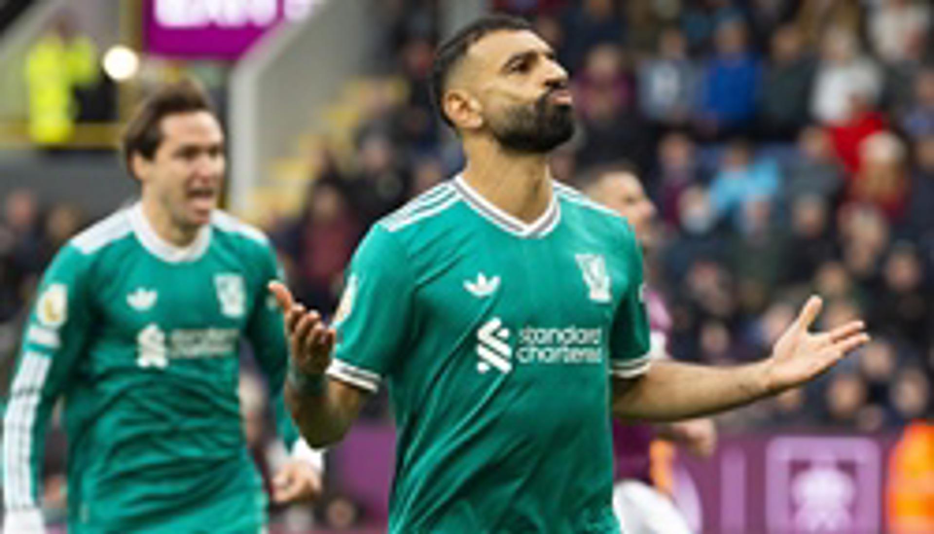 Salah celebra el 0-1 contra el Burnley. EFE/EPA/PETER POWELL