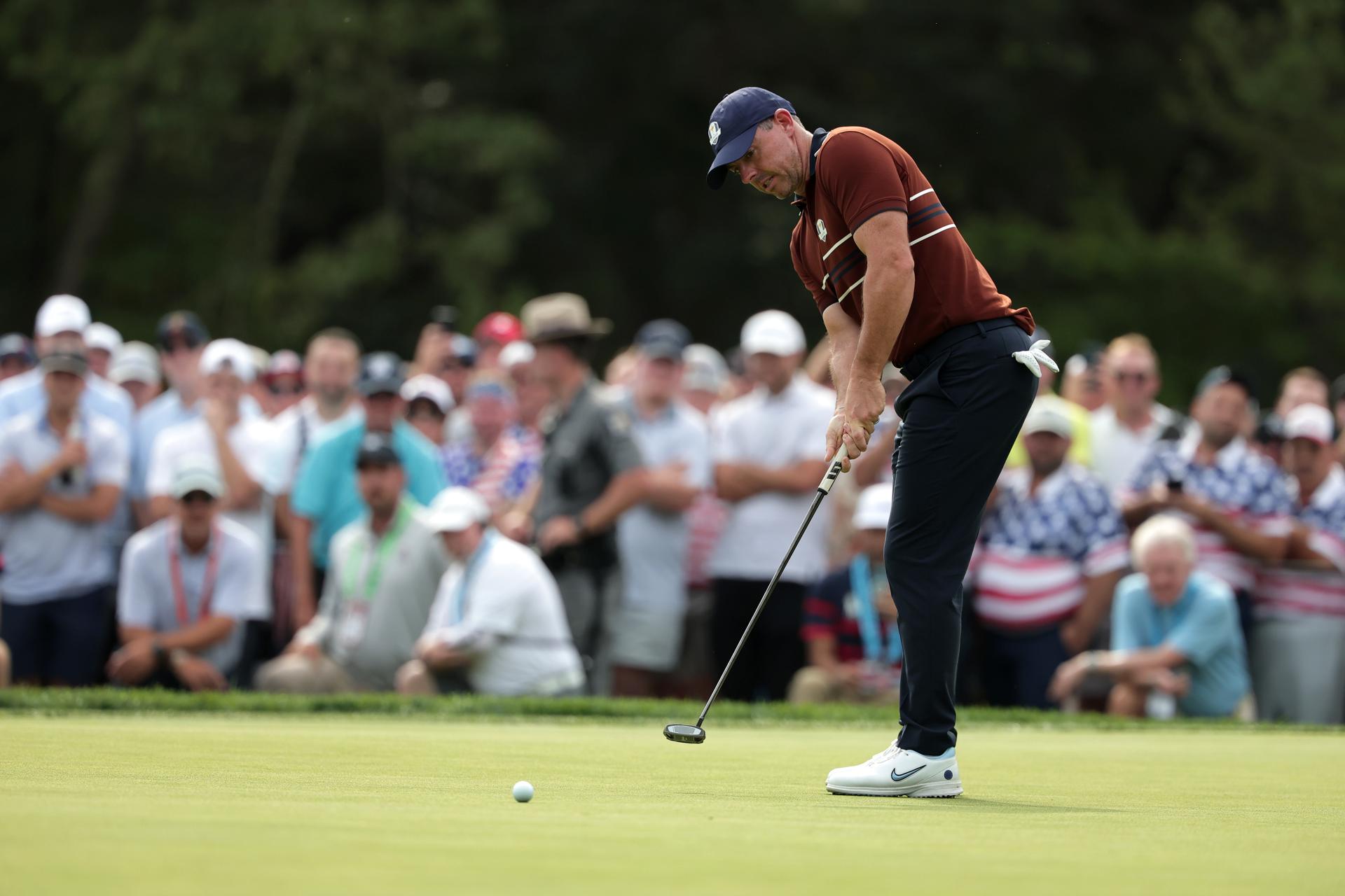 Rory McIlroy, jugador del equipo de Europa de la Copa Ryder de golf 2025. EFE/EPA/CRISTOBAL HERRERA-ULASHKEVICH
