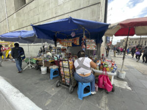 Vendedores ambulantes ofrecen sus productos en una calle de la Ciudad de México (México). Fotografía de archivo. EFE/Isaac Esquivel