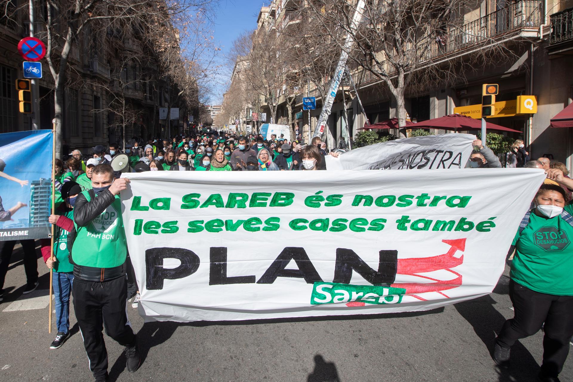 Imagen de archivo de una manifestación de la Plataforma de Afectados por las Hipotecas. EFE/Marta Pérez.