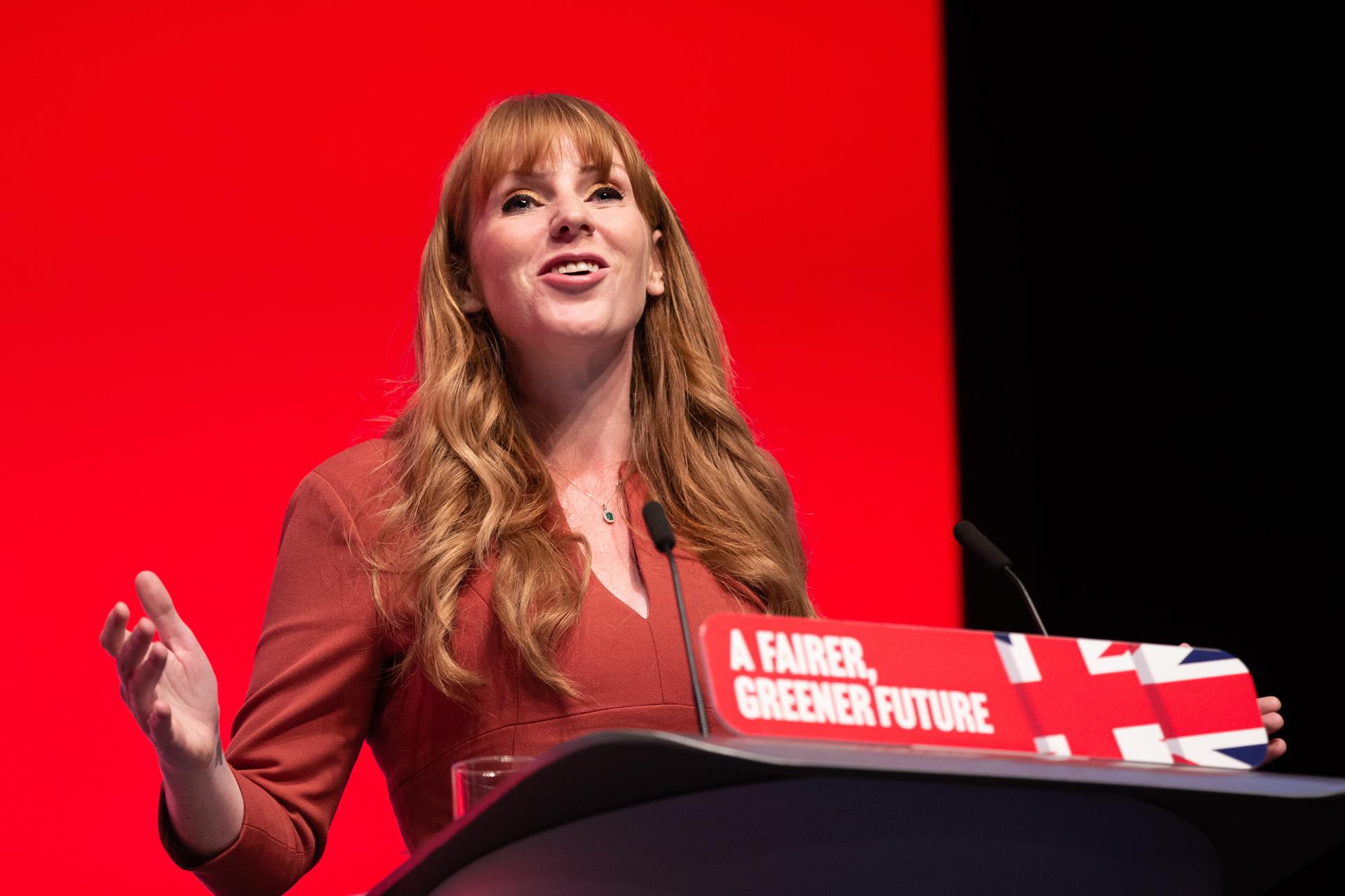La ex viceprimera ministra británica, la laborista Angela Rayner. EFE/EPA/ADAM VAUGHAN