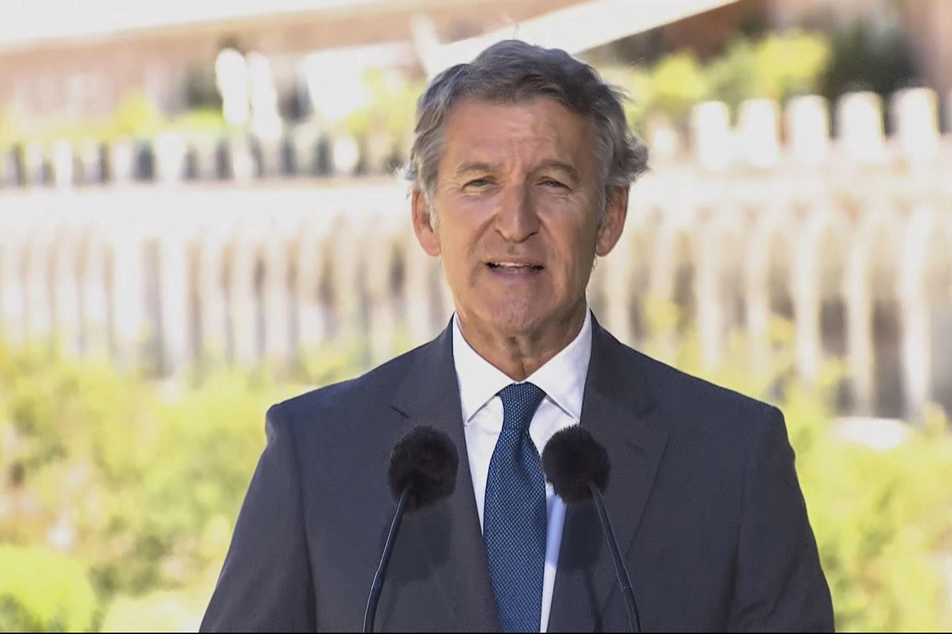 El líder del Partido Popular, Alberto Núñez Feijóo, interviene este lunes en Aranjuez (Madrid), donde el PP está celebrando la reunión de su Comité Ejecutivo. Feijóo ha exigido este lunes al presidente del Gobierno, Pedro Sánchez, que presente antes de que acabe el mes de septiembre los apoyos parlamentarios que necesita para aprobar los presupuestos generales del Estado y que, si no lo logra, convoque elecciones. EFE/ PP SÓLO USO EDITORIAL / SÓLO DISPONIBLE PARA ILUSTRAR LA NOTICIA QUE ACOMPAÑA (CRÉDITO OBLIGATORIO)