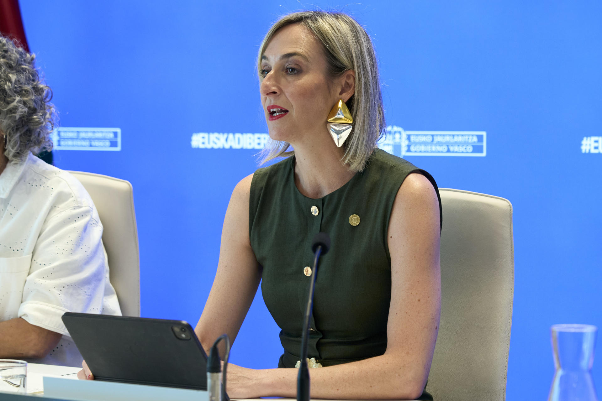 Ubarretxena, comparece tras el Consejo de Gobierno celebrado este martes. EFE/ L. Rico