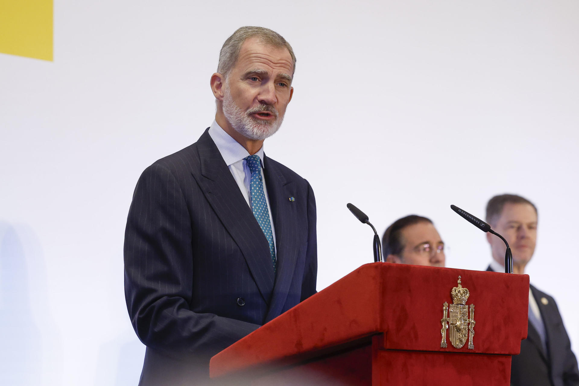 EL CAIRO (EGIPTO), 16/09/2025.- El rey Felipe VI, durante la recepción a una representación de la colectividad española en el El Cairo, este martes durante su primer viaje de Estado a Egipto, país en el que permanecerán hasta el próximo viernes 19.- EFE/ Juanjo Martín
