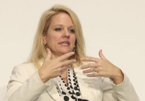 Fotografía de archivo de la presidenta y directora de operaciones de SpaceX, la estadounidense Gwynne Shotwell, durante una conferencia, en Madrid (España). EFE/Ballesteros